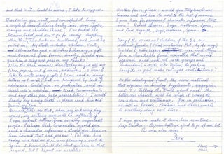 Three autograph letters signed from David Solomon to Steve Abrams, sent from H.M. Prison, Bristol, dated April 20 and June 12, 1977 (the third letter is undated).
