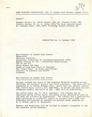 A comprehensive collection of publications and documents issued by SOMA, the drug research project founded in London by Steve Abrams that campaigned for cannabis law reform.