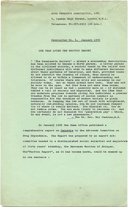 A comprehensive collection of publications and documents issued by SOMA, the drug research project founded in London by Steve Abrams that campaigned for cannabis law reform.