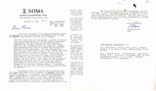 A comprehensive collection of publications and documents issued by SOMA, the drug research project founded in London by Steve Abrams that campaigned for cannabis law reform.