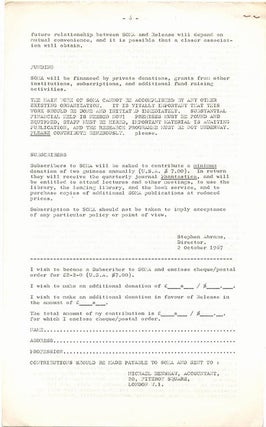 A comprehensive collection of publications and documents issued by SOMA, the drug research project founded in London by Steve Abrams that campaigned for cannabis law reform.