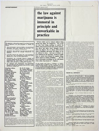 Item #39661 A full-size offprint from The Times, dated July 24, 1967, printing Steve Abrams’...
