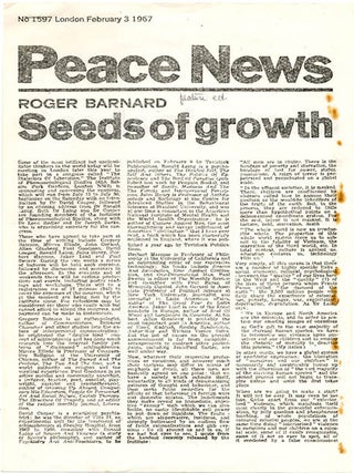A group of documents from the Congress of the Dialectics of Liberation, held at the Roundhouse in Chalk Farm, north London between July 15-30, 1967.
