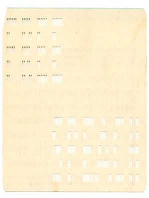 Item #39691 An original IBM punch card from the Berkeley Computer Center, University of...
