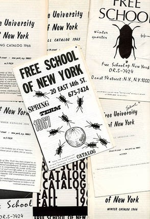 Item #39695 FREE UNIVERSITY OF NEW YORK. A group of nine semester catalogues, beginning Fall 1965...