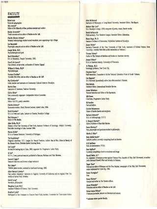 FREE UNIVERSITY OF NEW YORK. A group of nine semester catalogues, beginning Fall 1965 through to Winter (January) 1968.