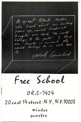 FREE UNIVERSITY OF NEW YORK. A group of nine semester catalogues, beginning Fall 1965 through to Winter (January) 1968.