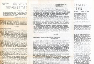 Item #39701 FREE UNIVERSITY NEWSLETTER. Untitled (Cleveland, OH: September 9, 1965