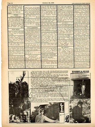 THE NEW LEFT SCHOOL OF LOS ANGELES. An article announcing the launch of “a new-fangled notion about learning - and teaching”, coordinated by Pierre Mandel, including “courses in Watts and other Black communties and in the Spanish-speaking east side”, in LOS ANGELES FREE PRESS #166 (September 22, 1967) + one further issue.