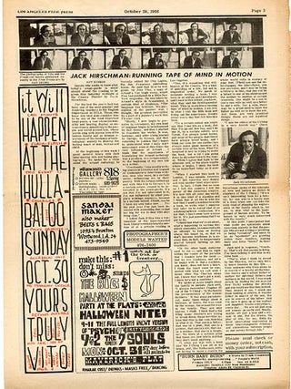 THE NEW LEFT SCHOOL OF LOS ANGELES. An article announcing the launch of “a new-fangled notion about learning - and teaching”, coordinated by Pierre Mandel, including “courses in Watts and other Black communties and in the Spanish-speaking east side”, in LOS ANGELES FREE PRESS #166 (September 22, 1967) + one further issue.
