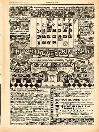 THE NEW LEFT SCHOOL OF LOS ANGELES. An article announcing the launch of “a new-fangled notion about learning - and teaching”, coordinated by Pierre Mandel, including “courses in Watts and other Black communties and in the Spanish-speaking east side”, in LOS ANGELES FREE PRESS #166 (September 22, 1967) + one further issue.