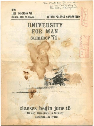 THE UNIVERSITY FOR MAN. A group of five semester catalogues from the Free University in Manhattan, Kansas: