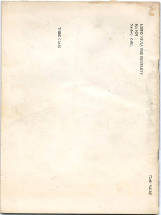 MIDPENINSULA FREE UNIVERSITY. A group of five semester catalogues:
