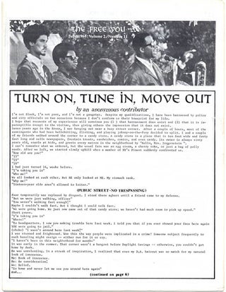 MIDPENINSULA FREE UNIVERSITY. A broken run of 16 issues of The Free You: a forum and news medium of the Midpeninsula Free University: