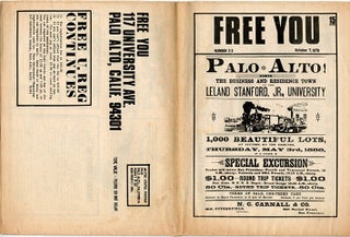MIDPENINSULA FREE UNIVERSITY. A broken run of 16 issues of The Free You: a forum and news medium of the Midpeninsula Free University: