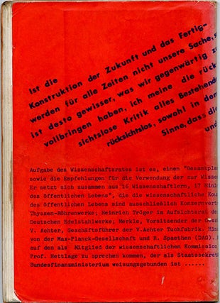 BERLIN FREE UNIVERSITY. Kritische Universität: Sommer 68 - Berichte und Programm. Berlin: Asta der Freien Universität Berlin, Politische Abteilung, 1968.