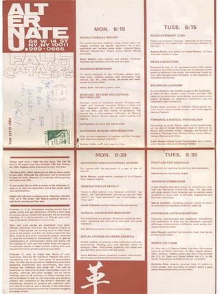 Item #39713 ALTERNATE U. A group of course catalogues: NY: Fall (October) 1969, Winter 1970...