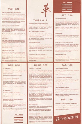 ALTERNATE U. A group of course catalogues: NY: Fall (October) 1969, Winter 1970 (December 1969), and Fall (September) 1970.