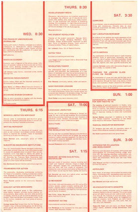 ALTERNATE U. A group of course catalogues: NY: Fall (October) 1969, Winter 1970 (December 1969), and Fall (September) 1970.