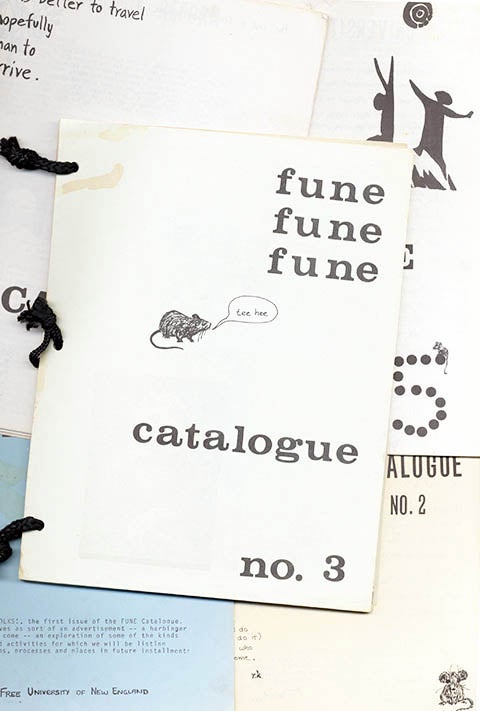 FREE UNIVERSITY OF NEW ENGLAND. A broken run of five FUNE catalogues, from a total of six issued...