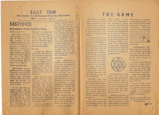 ANTI-UNIVERSITY OF THE EAST. EASTSCENE No. 1 - Calendar of Heavenly Phenomenae (Kathmandu, Nepal: EastFree Press, May 1975).