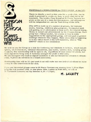 Item #39724 PROPOSALS & RESOLUTIONS FOR TEEN GROUP OF THE LFS