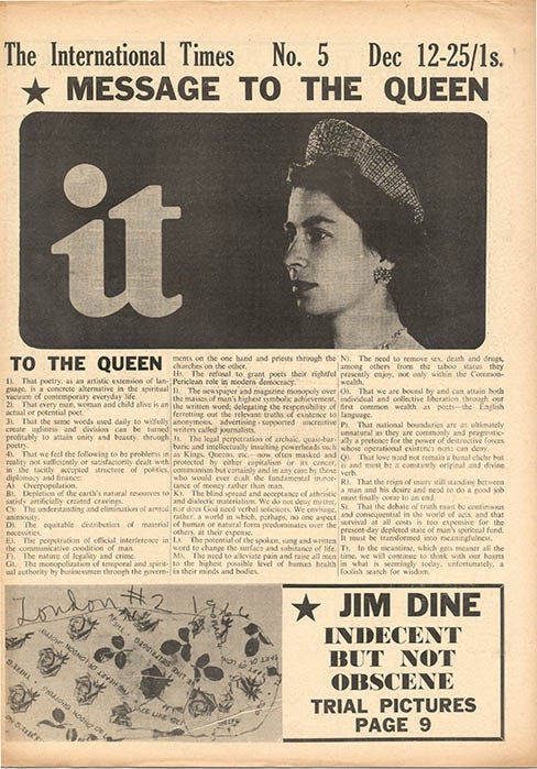 Item #39730 INTERNATIONAL TIMES #5 (London: December 12, 1966).