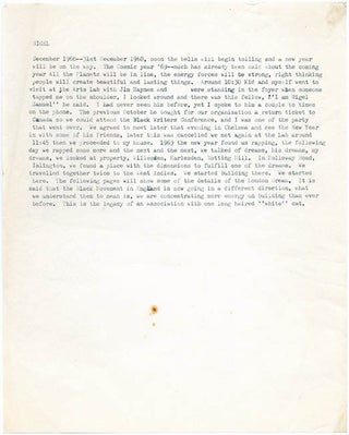 Item #39743 MANUSCRIPTS. A group of four original typed manuscripts by Michael X