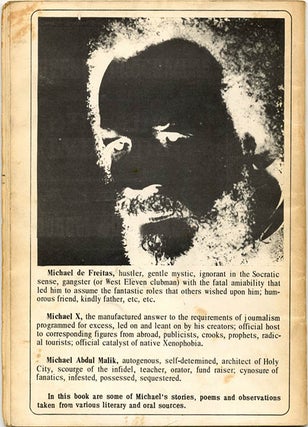 SOUVENIR PROGRAMME FOR THE OFFICIAL LYNCHING OF MICHAEL ABDUL MALIK with Poems, Stories, Sayings by the Condemned (+ poster).