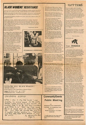 “The Rise and Fall of Michael X” front page story in FREEDOM NEWS published by Black Panther Movement Vol. 3, #2 (Np. [London]: March 4, 1972).