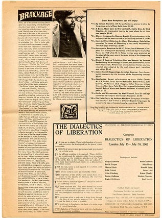 Large ad. announcing The Dialectics of Liberation Congress in London in GUERRILLA - A Monthly Newspaper of Contemporary Kulchur #2 (Detroit: Artists’ Workshop Press, June 1967).