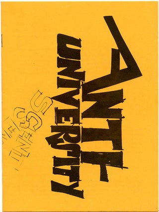 A complete set of catalogues issued by the Anti-University of London, including all three colour cover variants of the first.