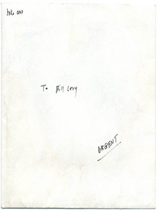 Holograph manuscript relating to “The Connection”, the title of the course given by Yoko Ono at the Anti-University of London.
