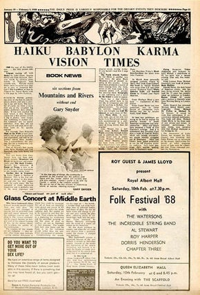 “Anti-University Announces Courses”, a qtr. page news feature on the Anti-U’s forthcoming opening, in IT #24 (London: February 1, 1968).