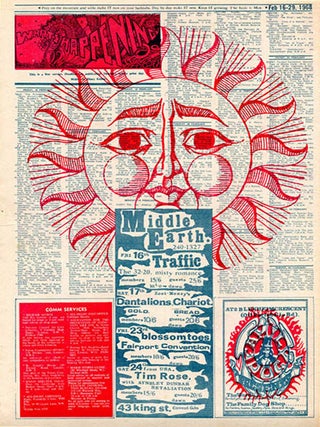 “Three Views on the Anti-University” from Harold Norse, Alexander Trocchi and Robert Tasher (of the The Badge Boutique in Notting Hill), in IT #26 (London: February 16, 1968).