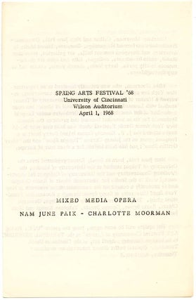 ACTION MUSIC: Spring Arts Festival '68.