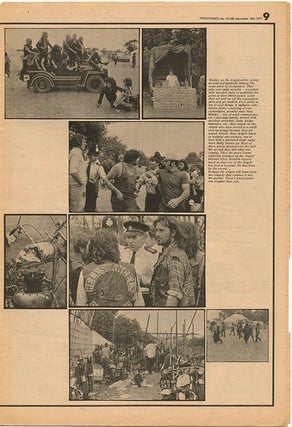 “Blow Up”, an extensive 3pp. cover story on the Angry Brigade, including a chronology and a photograph of Brixton Prison by Captain Snaps (Joe Stevens), in FRENDZ #10 (London: September 16, 1971).