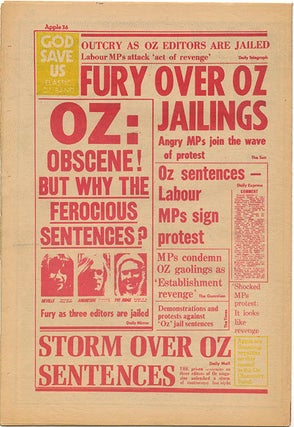 “Blow Up”, an extensive 3pp. cover story on the Angry Brigade, including a chronology and a photograph of Brixton Prison by Captain Snaps (Joe Stevens), in FRENDZ #10 (London: September 16, 1971).