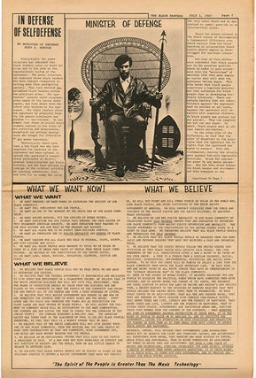 The Black Panther Black Community News Service Volume I, #4 (Oakland, CA: July 3, 1967).