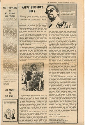 The Black Panther Black Community News Service Volume IV, #13 (Berkeley, CA: February 28, 1970).