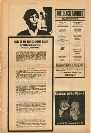 The Black Panther Black Community News Service Volume IV, #16 (Berkeley, CA: March 21, 1970).