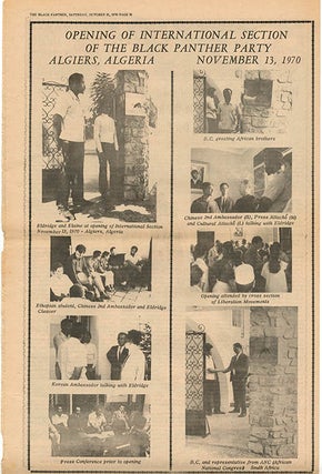 The Black Panther Black Community News Service Volume V, #18 (Berkeley, CA: October 31, 1970).