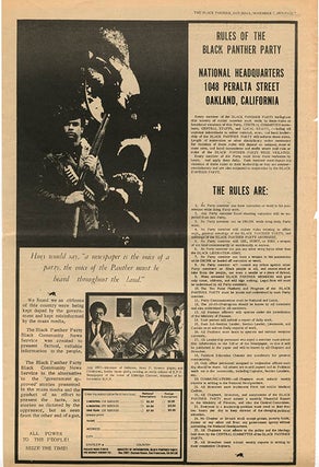 The Black Panther Black Community News Service Volume V, #19 (Berkeley, CA: November 7, 1970).
