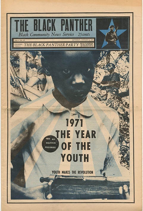 The Black Panther Black Community News Service Volume V, #27 (Berkeley, CA: January 2, 1971. BLACK PANTHER PARTY.