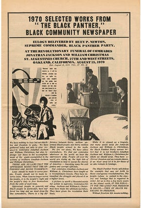 The Black Panther Black Community News Service Volume V, #27 (Berkeley, CA: January 2, 1971).