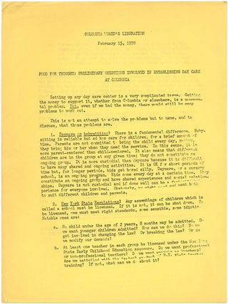 Columbia Women&rsquo;s Liberation, c. 1970.