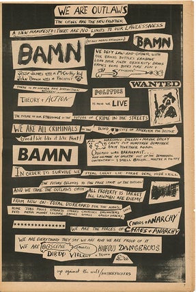 “We Are Outlaws” in RAT Subterranean News Vol. 1, #16 (NYC: R.A.T. Publications, September 6, 1968).