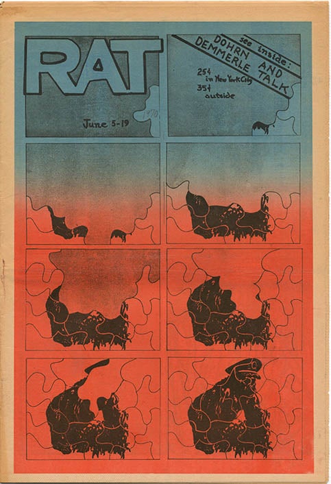 Item #39876 “A Declaration of A State of War” by Bernardine Dohrn in RAT (NYC: R.A.T. Publications, June 5, 1970). WEATHER UNDERGROUND.