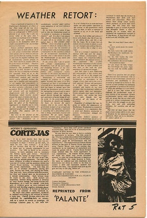 “A Declaration of A State of War” by Bernardine Dohrn in RAT (NYC: R.A.T. Publications, June 5, 1970).
