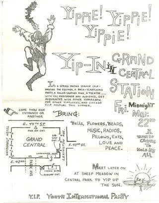 Item #39888 Original flyer announcing a “Yippie! Yippie! Yippie! Yip-In in Grand Central...